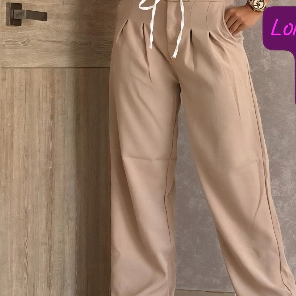 Women's Tan Drawstring Pants